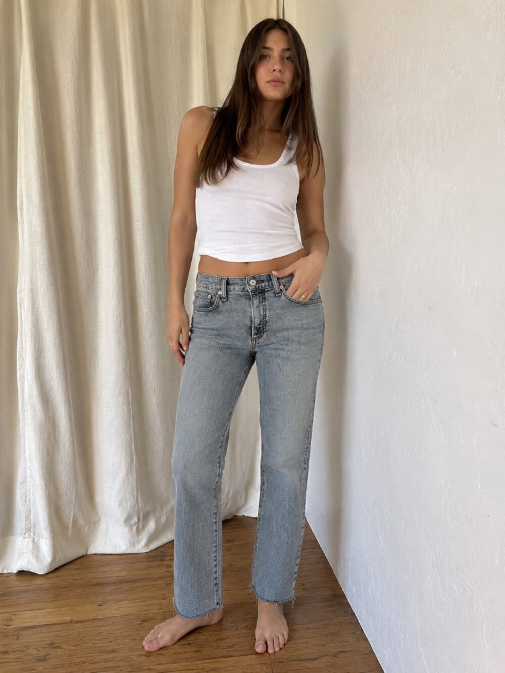 Rag & Bone Light Wash Straight Leg Jeans Relaxed Size 26